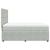 Pat box spring cu saltea, gri deschis, 140x200 cm, catifea GartenMobel Dekor