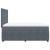 Pat box spring cu saltea, gri închis, 140x200 cm, catifea GartenMobel Dekor