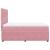 Pat box spring cu saltea, roz, 160x200 cm, catifea GartenMobel Dekor