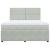 Pat box spring cu saltea, gri deschis, 180x200 cm, catifea GartenMobel Dekor