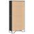 Bibliotecă, negru, 80x31x169 cm, lemn prelucrat GartenMobel Dekor
