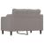 Canapea cu 2 locuri, gri taupe, 140 cm, material textil GartenMobel Dekor