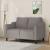 Canapea cu 2 locuri, gri taupe, 140 cm, material textil GartenMobel Dekor