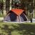 Cabină cort de camping 4 persoane gri și portocaliu impermeabil GartenMobel Dekor