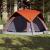 Cabină cort de camping 4 persoane gri și portocaliu impermeabil GartenMobel Dekor