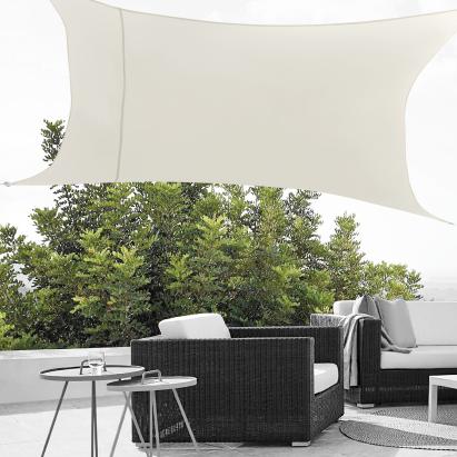 Copertina soare Sonnensegel  4 x 6 m culoarea nisipului [en.casa] HausGarden Leisure