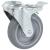 Roți pivotante cu gaură șurub, frâne duble, 4 buc., 100 mm GartenMobel Dekor