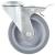 Roți pivotante cu gaură șurub, frâne duble, 4 buc., 100 mm GartenMobel Dekor