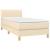 Pat box spring cu saltea, crem, 90x190 cm, textil GartenMobel Dekor