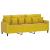 Set de canapele cu perne, 2 piese, galben, catifea GartenMobel Dekor