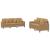 Set de canapele cu perne, 2 piese, maro, catifea GartenMobel Dekor