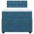 Pat box spring cu saltea, albastru, 90x190 cm, catifea GartenMobel Dekor