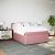 Pat box spring cu saltea, roz, 160x200 cm, catifea GartenMobel Dekor