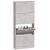 Pantofar, gri beton, 59x17x150 cm, lemn compozit GartenMobel Dekor