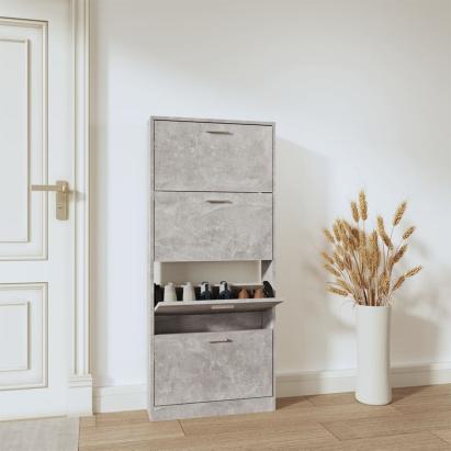 Pantofar, gri beton, 59x17x150 cm, lemn compozit GartenMobel Dekor