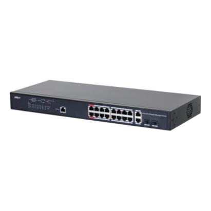 Switch 18 porturi, 16 porturi POE, Gigabit, Port Dahua PFS4218-16GT-130 SafetyGuard Surveillance