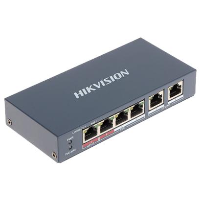 Switch 4 porturi PoE+, 2 porturi uplink - HIKVISION SafetyGuard Surveillance