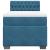 Pat box spring cu saltea, albastru închis, 90x200 cm, catifea GartenMobel Dekor