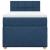 Pat box spring cu saltea, albastru, 90x200 cm, textil GartenMobel Dekor