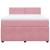 Pat box spring cu saltea, roz, 160x200 cm, catifea GartenMobel Dekor