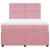Pat box spring cu saltea, roz, 160x200 cm, catifea GartenMobel Dekor