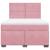 Pat box spring cu saltea, roz, 160x200 cm, catifea GartenMobel Dekor
