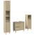 Set mobilier de baie, 3 piese, stejar sonoma, lemn prelucrat GartenMobel Dekor
