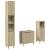 Set mobilier de baie, 3 piese, stejar sonoma, lemn prelucrat GartenMobel Dekor