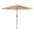 Umbrelă soare de grădină cu stâlp din oțel, maro 324x324x247 cm GartenMobel Dekor