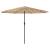 Umbrelă soare de grădină cu stâlp din oțel, maro 324x324x247 cm GartenMobel Dekor