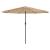 Umbrelă soare de grădină cu stâlp din oțel, maro 324x324x247 cm GartenMobel Dekor