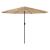 Umbrelă soare de grădină cu stâlp din oțel, maro 324x324x247 cm GartenMobel Dekor