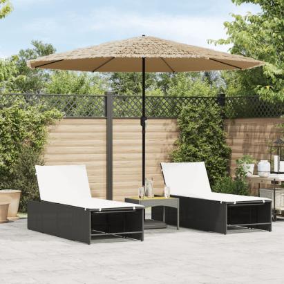 Umbrelă soare de grădină cu stâlp din oțel, maro 324x324x247 cm GartenMobel Dekor