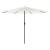 Umbrelă soare de grădină stâlp din oțel, alb 388x388x248 cm GartenMobel Dekor