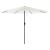 Umbrelă soare de grădină stâlp din oțel, alb 388x388x248 cm GartenMobel Dekor