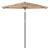 Umbrelă soare de grădină cu stâlp din oțel, maro 268x268x226 cm GartenMobel Dekor