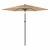 Umbrelă soare de grădină cu stâlp din oțel, maro 268x268x226 cm GartenMobel Dekor