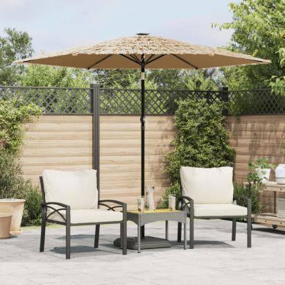 Umbrelă soare de grădină cu stâlp din oțel, maro 268x268x226 cm GartenMobel Dekor