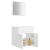 Set mobilier de baie, 2 piese, alb, PAL GartenMobel Dekor