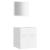Set mobilier de baie, 2 piese, alb, PAL GartenMobel Dekor
