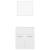 Set mobilier de baie, 2 piese, alb extralucios, lemn prelucrat GartenMobel Dekor