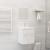 Set mobilier de baie, 2 piese, alb extralucios, lemn prelucrat GartenMobel Dekor