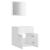 Set mobilier de baie, 2 piese, alb extralucios, lemn prelucrat GartenMobel Dekor