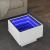 Masă laterală cu LED, alb, 40x40x30 cm, lemn prelucrat GartenMobel Dekor