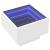 Masă laterală cu LED, alb, 40x40x30 cm, lemn prelucrat GartenMobel Dekor