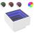 Masă laterală cu LED, alb, 40x40x30 cm, lemn prelucrat GartenMobel Dekor