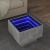 Masă laterală cu LED, gri beton, 40x40x30 cm, lemn prelucrat GartenMobel Dekor