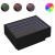 Măsuță de cafea cu LED, negru, 70x50x30 cm, lemn prelucrat GartenMobel Dekor
