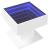 Măsuță de cafea cu LED, alb, 50x50x45 cm, lemn prelucrat GartenMobel Dekor