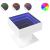 Măsuță de cafea cu LED, alb, 50x50x45 cm, lemn prelucrat GartenMobel Dekor